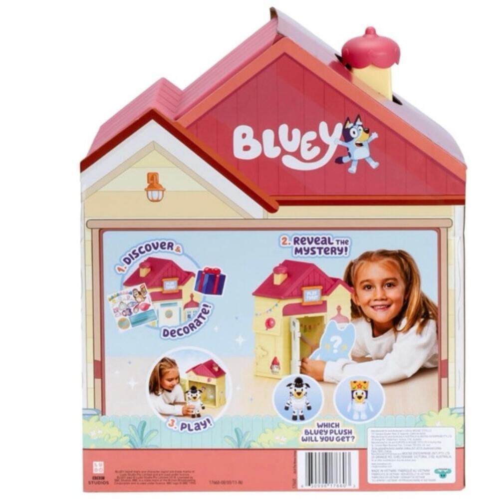 Bluey Play Date Plush Surprise House Set with Plush & Stickers Playset‎ NEW - Picture 6 of 15